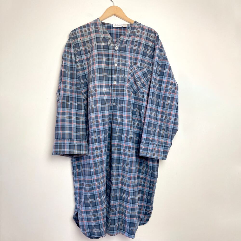 Vintage Vermont County Store Plaid Sleep Shirt Sz 2XL Cottage Country Farmhouse
